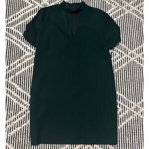 Zara Forest Green Dress with Deep V Cutout, S